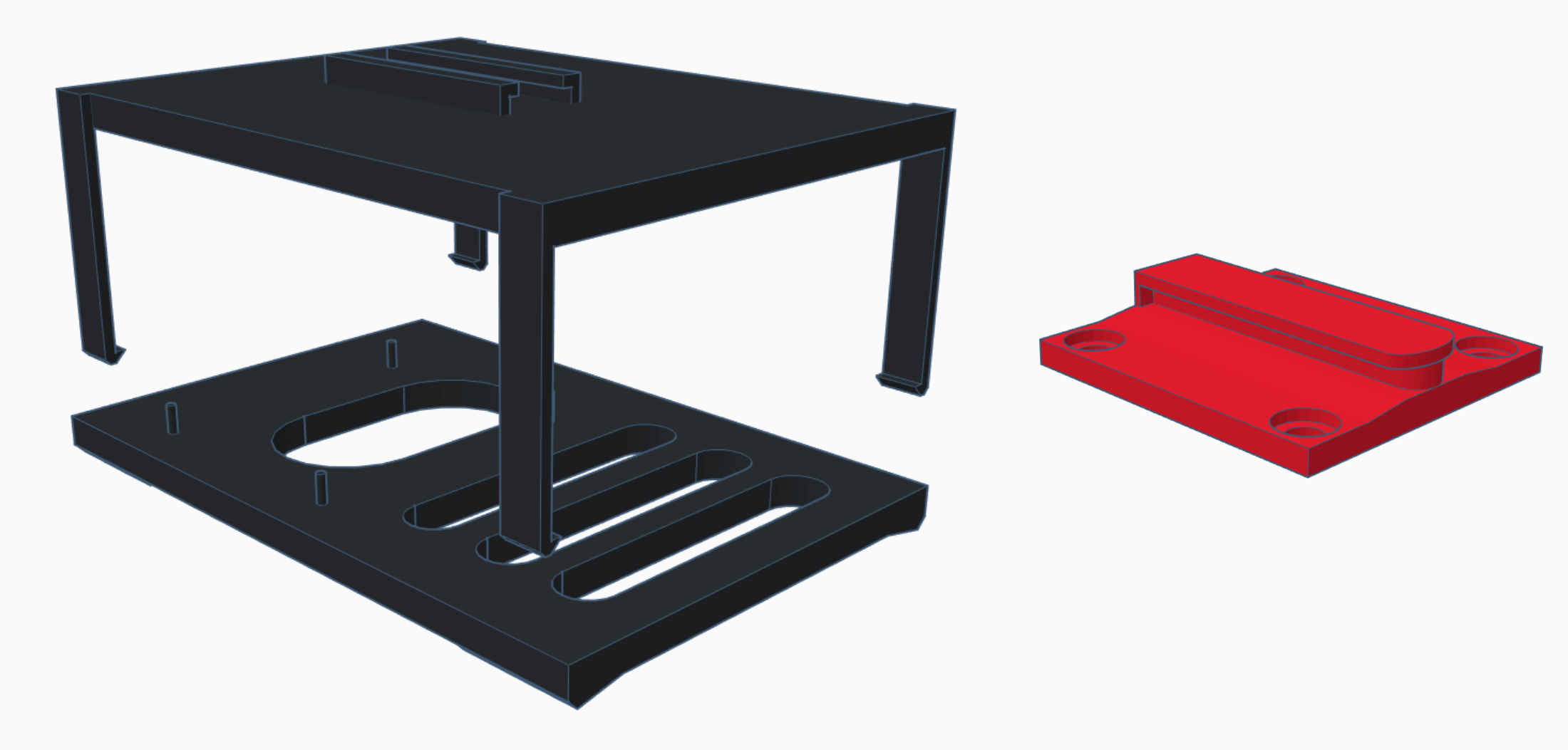 rpi mount in tinkercad